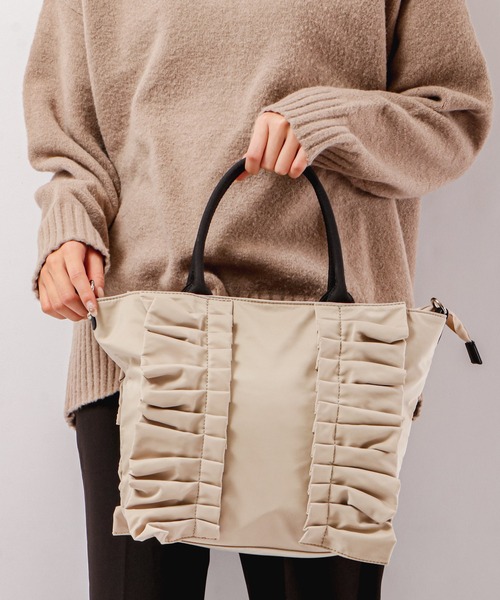 セール Curibiscui ﾅｲﾛﾝﾌﾘﾙﾄｰﾄﾊﾞｯｸﾞ トートバッグ Curi Biscui キュリ ビスキュイ のファッション通販 Zozotown