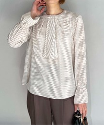 PICCIN | レトロプリントボウタイブラウス(シャツ/ブラウス)