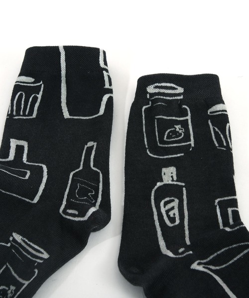 POU DOU DOU（プードゥドゥ）の「総柄インクジェットプリント靴下（ソックス/靴下・レディース・ホワイト/ブラック/オフホワイト/その他10/その他11/スミクロ・8）」の12枚目の写真