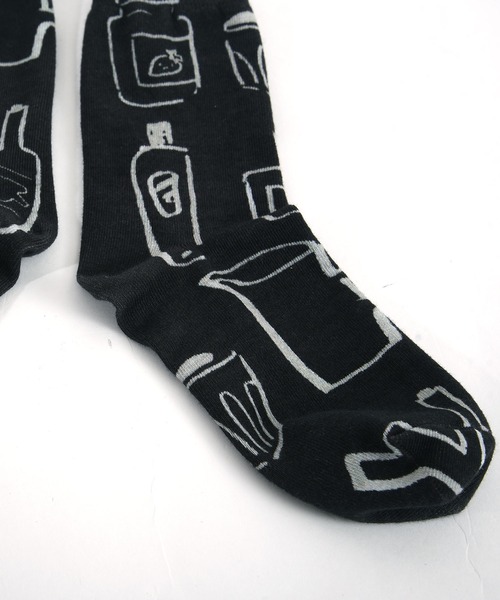 POU DOU DOU（プードゥドゥ）の「総柄インクジェットプリント靴下（ソックス/靴下・レディース・ホワイト/ブラック/オフホワイト/その他10/その他11/スミクロ・8）」の13枚目の写真