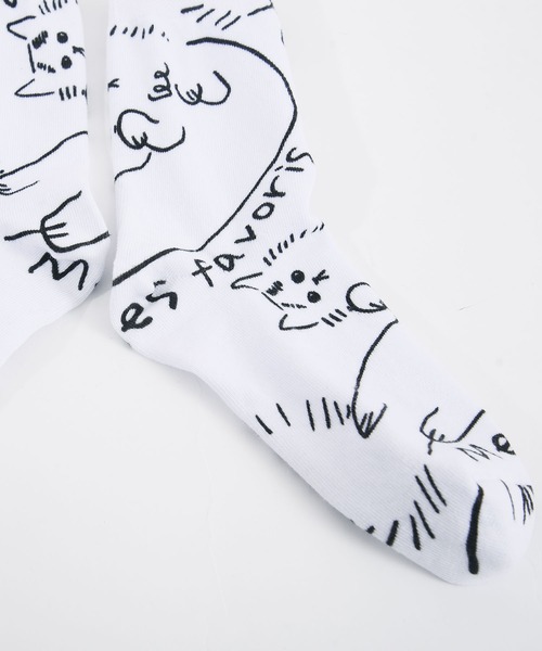 POU DOU DOU（プードゥドゥ）の「総柄インクジェットプリント靴下（ソックス/靴下・レディース・ホワイト/ブラック/オフホワイト/その他10/その他11/スミクロ・8）」の15枚目の写真