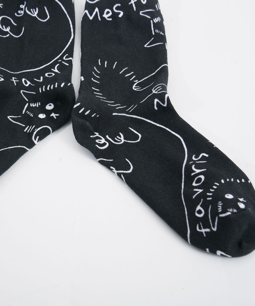 POU DOU DOU（プードゥドゥ）の「総柄インクジェットプリント靴下（ソックス/靴下・レディース・ホワイト/ブラック/オフホワイト/その他10/その他11/スミクロ・8）」の18枚目の写真
