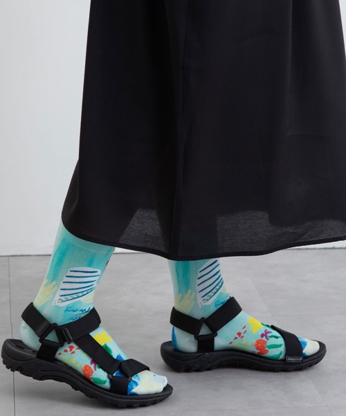 POU DOU DOU（プードゥドゥ）の「総柄インクジェットプリント靴下（ソックス/靴下・レディース・ホワイト/ブラック/オフホワイト/その他10/その他11/スミクロ・8）」の20枚目の写真