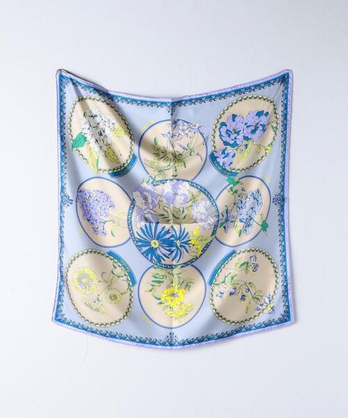 manipuri(マニプリ)の「<manipuri(マニプリ)>シルク スカーフ 22SS(バンダナ/スカーフ・レディース・ピンク/ライトグレー/ライトブルー/オレンジ・FREE)」の5枚目の写真