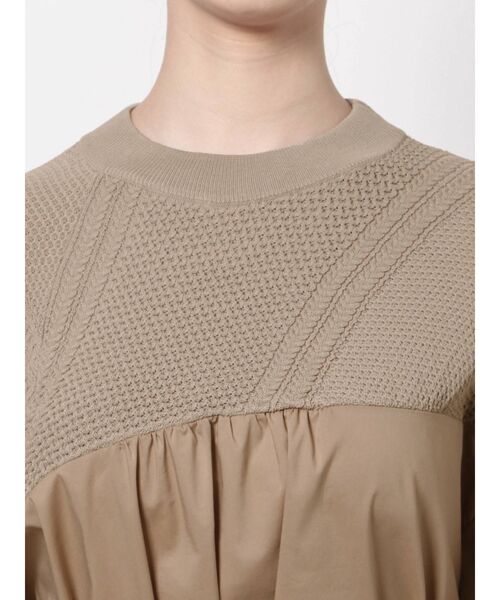 ELENDEEK（エレンディーク）の「ケーブルネックミックスワンピース（ワンピース・レディース・ブラック/ベージュ・01/02）」の17枚目の写真