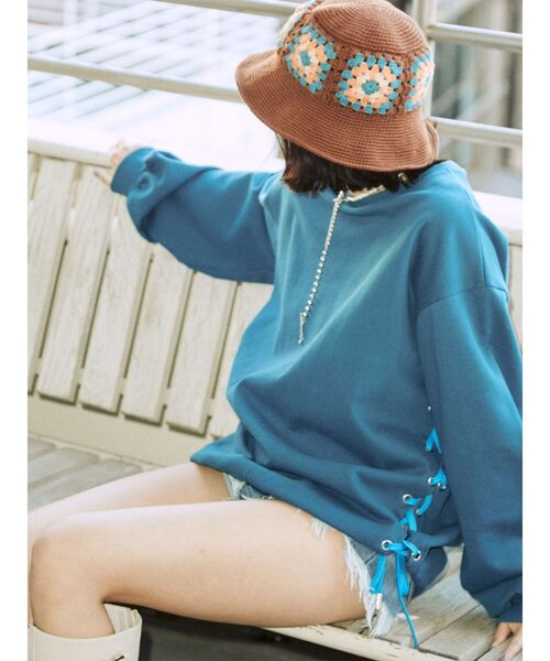 jouetie(ジュエティ)の「クロシェニットハット(ハット・レディース・ブラック/ブラウン/オフホワイト・FREE)」の5枚目の写真