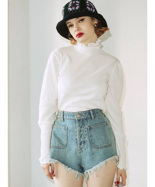 jouetie(ジュエティ)の「クロシェニットハット(ハット・レディース・ブラック/ブラウン/オフホワイト・FREE)」の6枚目の写真