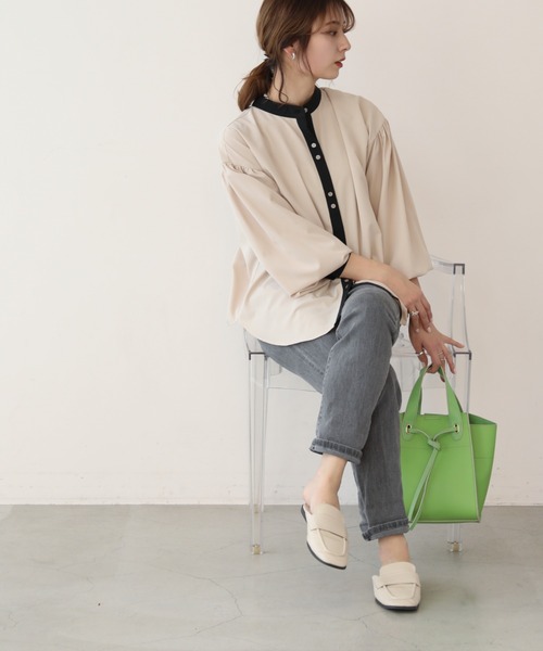 frames RAY CASSIN（フレームスレイカズン）の「WEB限定. 合皮2WAYバッグ（ハンドバッグ・レディース・ホワイト×グレー/グレイッシュベージュ/イエロー×グリーン/ベージュ/ベージュ系/ブラック・FREE）」の18枚目の写真