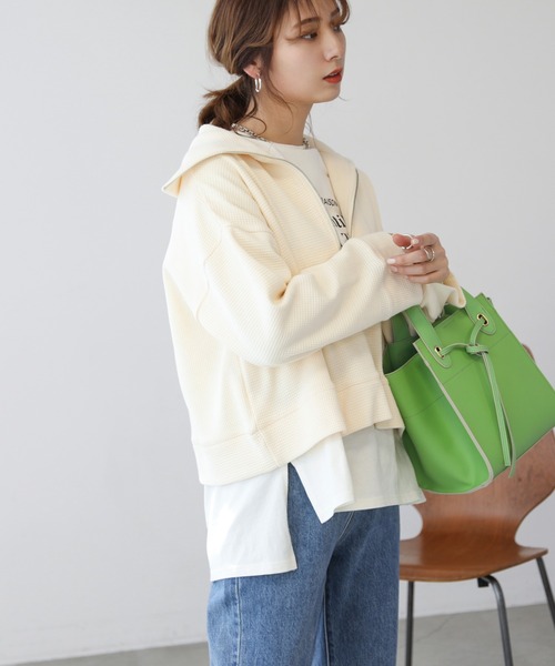 frames RAY CASSIN（フレームスレイカズン）の「WEB限定. 合皮2WAYバッグ（ハンドバッグ・レディース・ホワイト×グレー/グレイッシュベージュ/イエロー×グリーン/ベージュ/ベージュ系/ブラック・FREE）」の21枚目の写真