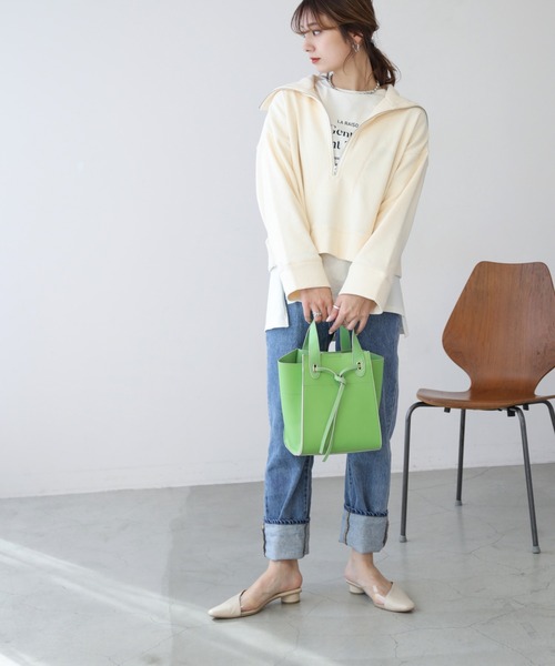 frames RAY CASSIN（フレームスレイカズン）の「WEB限定. 合皮2WAYバッグ（ハンドバッグ・レディース・ホワイト×グレー/グレイッシュベージュ/イエロー×グリーン/ベージュ/ベージュ系/ブラック・FREE）」の22枚目の写真