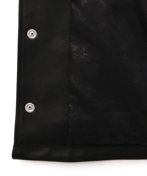 schott（ショット）の「Schott/ショット/SHEEP COACH JACKET/シープ コーチジャケット（ライダースジャケット・メンズ・ブラック/アイボリー・MEDIUM/LARGE/X-LARGE/XX-LARGE）」の3枚目の写真