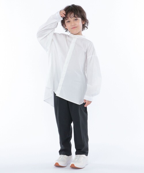 SHIPS（シップス）の「MOUN TEN.:110～140cm / ストレッチ ポプリン ビッグ シャツ（シャツ/ブラウス・キッズ・ホワイト・110/125/140）」の8枚目の写真