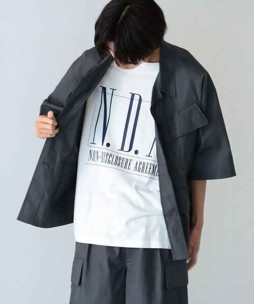 BeAMS DOT（ビームスドット）の「【WEB限定】BeAMS DOT / BDU ショートスリーブ シャツ（シャツ/ブラウス・メンズ・チャコールグレー/オリーブ・MEDIUM/LARGE）」の4枚目の写真