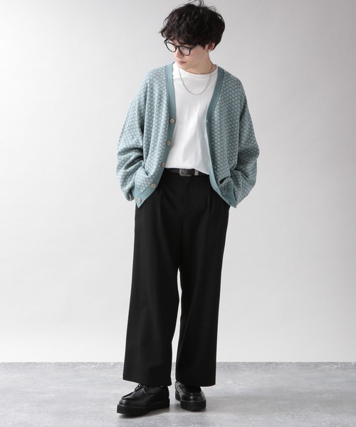 RAGEBLUE（レイジブルー）の「コモン柄ニットカーディガン/264665