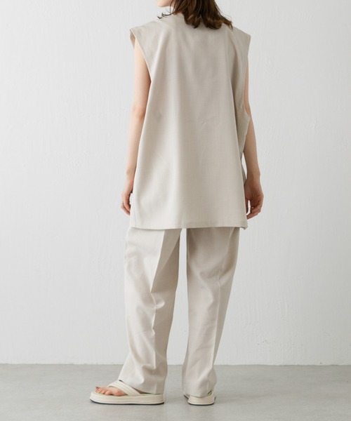 WHIMSIC（ウィムジック）の「【WHIMSIC】ノーカラーベスト（ベスト・レディース・ブラック/アイボリー・FREE）」の12枚目の写真