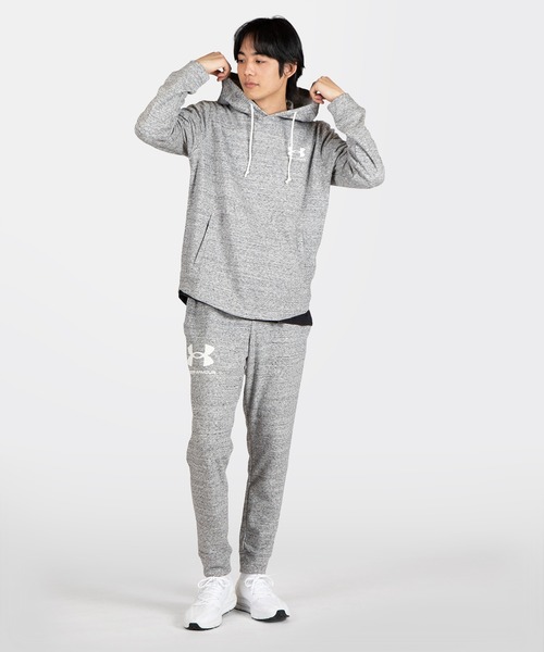 UNDER ARMOUR(アンダーアーマー)の「UAライバルテリー フーディー 〈レフトチェスト〉(トレーニング/メンズ)(スウェット・メンズ・ブラック/ライトグレー・S/M/3XL/XXL/L/XL)」の6枚目の写真