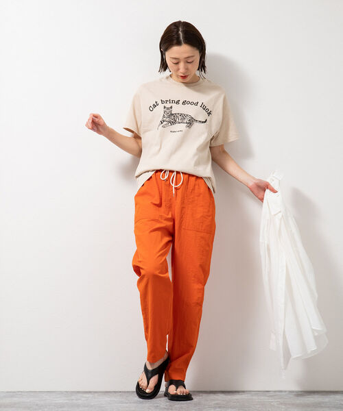 NOLLEY’S（ノーリーズ）の「【WEB限定サイズあり】ナイロン撥水タフタベイカーパンツ（その他パンツ・レディース・ブルー/ホワイト/ブラック/オレンジ/ライトグリーン・40/38/36）」の18枚目の写真