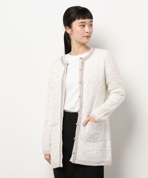 MISCH MASCH♡大人可愛い装飾釦ツイード調ジャケット MISCH MASCH（ミッシュマッシュ）の「装飾釦ツイード調