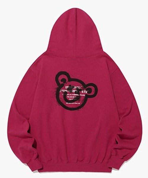 ISTKUNST（イストクンスト）の「【UNISEX】ISTKUNST／BEAR&SMILEYフーディー 2275759（パーカー・レディース・ライトグレー/ネイビー/チャコール/ホワイト/ピンク・MEDIUM/LARGE/SMALL）」の6枚目の写真