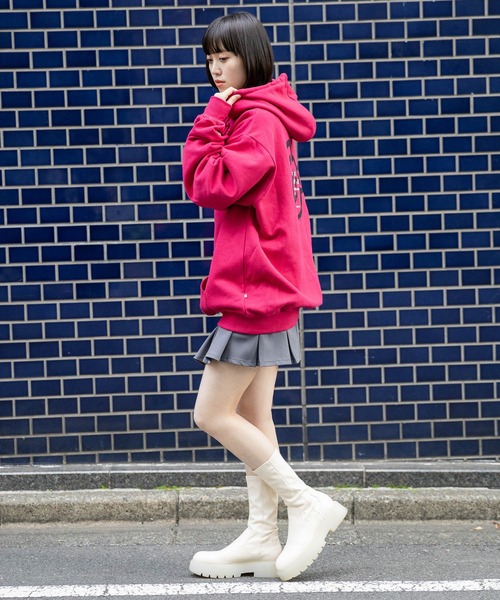 ISTKUNST（イストクンスト）の「【UNISEX】ISTKUNST／BEAR&SMILEYフーディー 2275759（パーカー・レディース・ライトグレー/ネイビー/チャコール/ホワイト/ピンク・MEDIUM/LARGE/SMALL）」の12枚目の写真