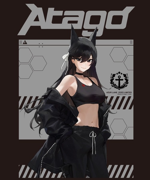 ZOZO（ゾゾ）の「ZOZOTOWN x Azur Lane Hoodie　Atago（パーカー・メンズ・ブラック・M/L/XL）」の2枚目の写真