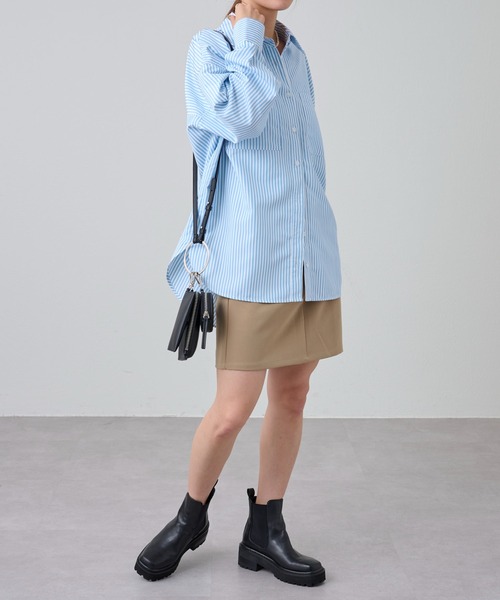 COLONY 2139（コロニートゥーワンスリーナイン）の「【新色追加】ストライプ長袖シャツ / カラーストライプビッグシャツ（シャツ/ブラウス・レディース・ブルー/グリーン/ブルー系その他/ピンク/オレンジ・FREE）」の16枚目の写真