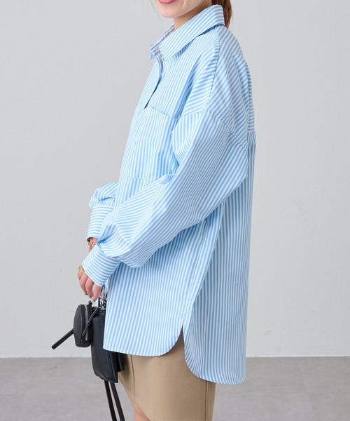 COLONY 2139（コロニートゥーワンスリーナイン）の「【新色追加】ストライプ長袖シャツ / カラーストライプビッグシャツ（シャツ/ブラウス・レディース・ブルー/グリーン/ブルー系その他/ピンク/オレンジ・FREE）」の14枚目の写真