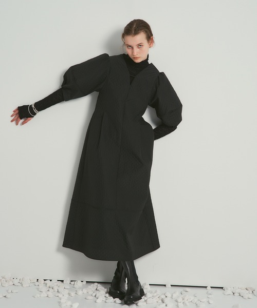 PUBLIC TOKYO（パブリックトウキョウ）の「キルティングバックオープンワンピース/ウォッシャブル（ワンピース・レディース・ブラック・FREE）」の19枚目の写真