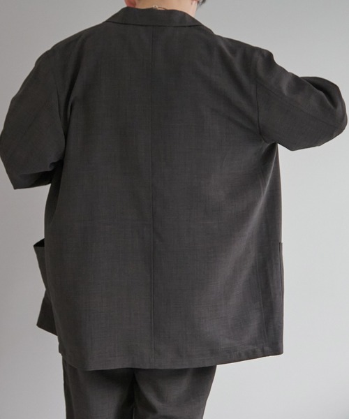 DISCOAT（ディスコート）の「テックリネンWブレストシャツジャケット（テーラードジャケット・レディース・チャコールグレー/ベージュ/ライトグレー・FREE）」の21枚目の写真