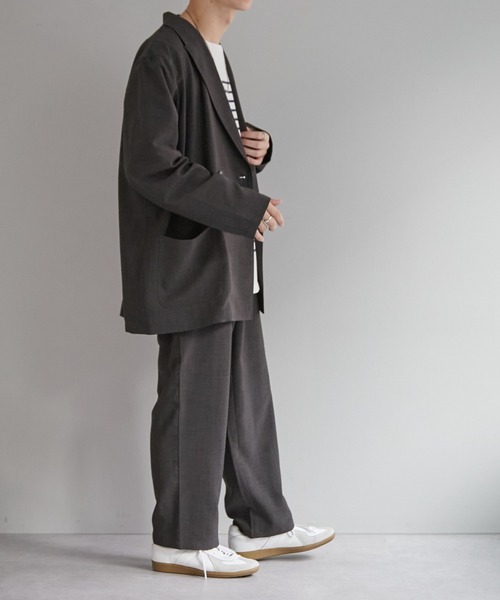 DISCOAT（ディスコート）の「テックリネンWブレストシャツジャケット（テーラードジャケット・レディース・チャコールグレー/ベージュ/ライトグレー・FREE）」の18枚目の写真
