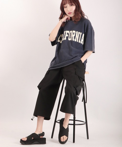 SUGGESTION（サジェッション）の「SUGGESTION ワイドカーゴクロップドパンツ（カーゴパンツ・メンズ・グレイッシュベージュ/ブラック/ホワイト・M/L）」の20枚目の写真