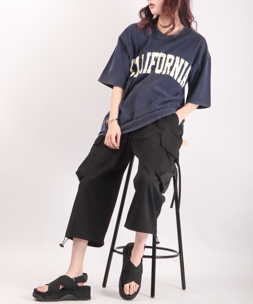 SUGGESTION（サジェッション）の「SUGGESTION ワイドカーゴクロップドパンツ（カーゴパンツ・メンズ・グレイッシュベージュ/ブラック/ホワイト・M/L）」の19枚目の写真