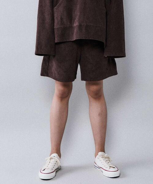 THING FABRICS（シングファブリックス）の「THING FABRICS別注パイルショーツ（その他パンツ・レディース・ブラウン/ブラック/レッド/カーキ・FREE）」の8枚目の写真