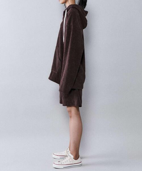 THING FABRICS（シングファブリックス）の「THING FABRICS別注パイルショーツ（その他パンツ・レディース・ブラウン/ブラック/レッド/カーキ・FREE）」の10枚目の写真