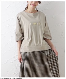 サンリオ3連キャラ刺繍デザインTシャツ