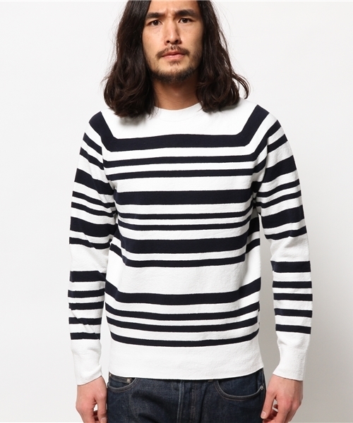 EDIFICE（エディフィス）の「◇コットン×ポリ ストレッチニット（ニット/セーター・メンズ・チャコールグレー/ホワイト/その他2/ネイビー・44/48/46）」の10枚目の写真