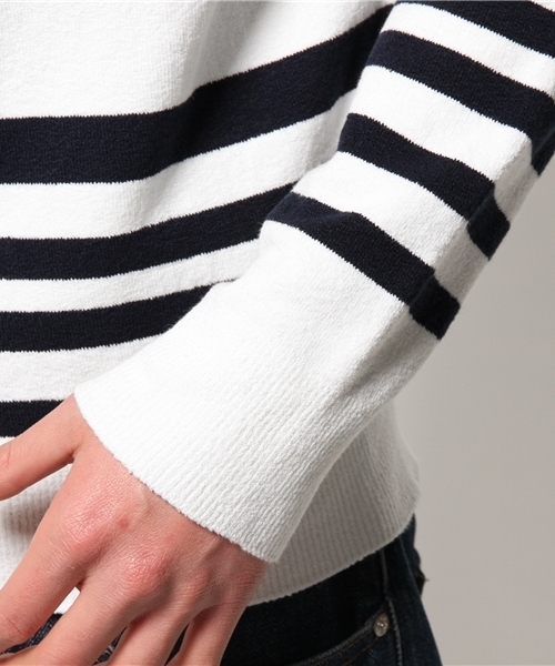 EDIFICE（エディフィス）の「◇コットン×ポリ ストレッチニット（ニット/セーター・メンズ・チャコールグレー/ホワイト/その他2/ネイビー・44/48/46）」の14枚目の写真