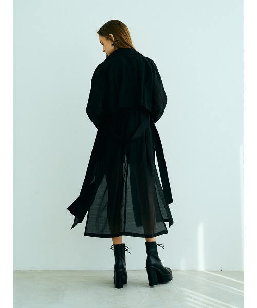 ENVYM（アンビー）の「シアーロングガウン（その他アウター・レディース・グリーン/ブラック・FREE）」の7枚目の写真