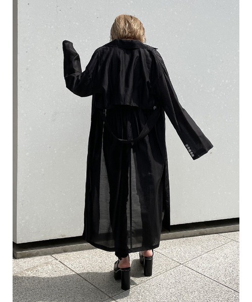 ENVYM（アンビー）の「シアーロングガウン（その他アウター・レディース・グリーン/ブラック・FREE）」の14枚目の写真