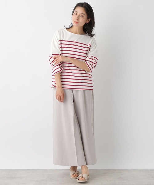 LEPSIM(レプシィム)の「【選べる丈シリーズ】パネルカラーボーダーTシャツ2 273834(Tシャツ/カットソー・レディース・ブルー/オフホワイト/ネイビー/レッド・TALL/FREE)」の8枚目の写真