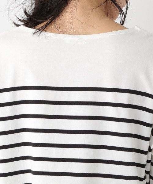 LEPSIM(レプシィム)の「【選べる丈シリーズ】パネルカラーボーダーTシャツ2 273834(Tシャツ/カットソー・レディース・ブルー/オフホワイト/ネイビー/レッド・TALL/FREE)」の18枚目の写真