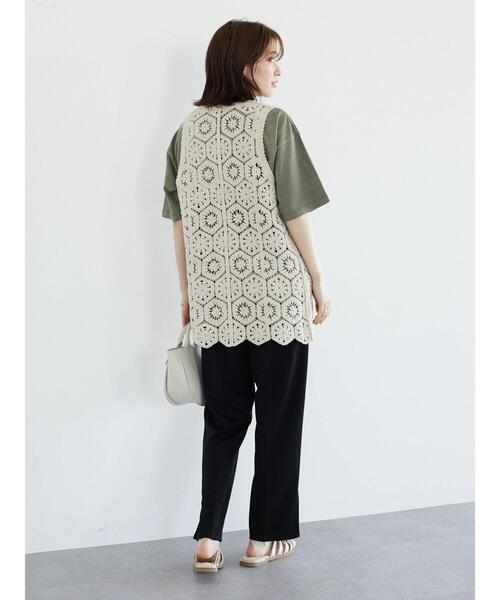 Furryrate（ファーリーレート）の「・furry rate カギ針ロングベスト（ベスト・レディース・ブラック/アイボリー/ライトブラウン・FREE）」の6枚目の写真