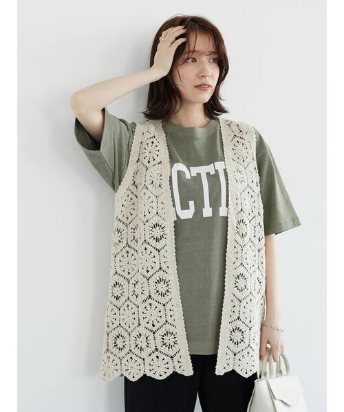 Furryrate（ファーリーレート）の「・furry rate カギ針ロングベスト（ベスト・レディース・ブラック/アイボリー/ライトブラウン・FREE）」の8枚目の写真