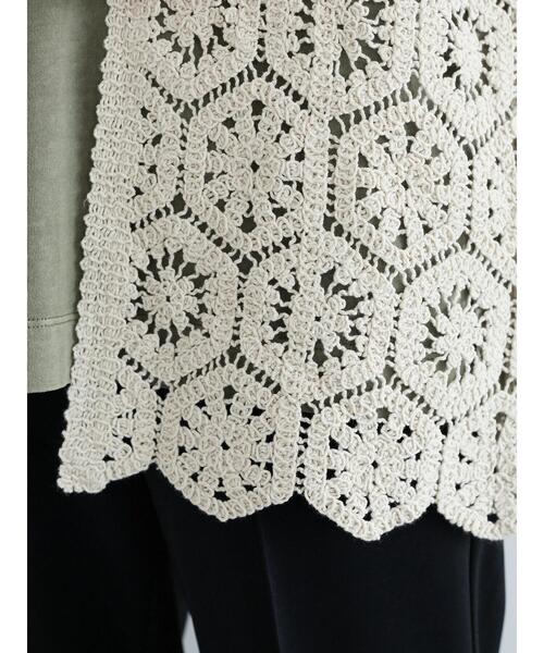 Furryrate（ファーリーレート）の「・furry rate カギ針ロングベスト（ベスト・レディース・ブラック/アイボリー/ライトブラウン・FREE）」の10枚目の写真