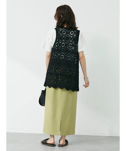 Furryrate（ファーリーレート）の「・furry rate カギ針ロングベスト（ベスト・レディース・ブラック/アイボリー/ライトブラウン・FREE）」の12枚目の写真