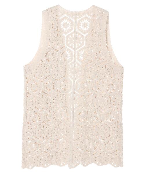 Furryrate（ファーリーレート）の「・furry rate カギ針ロングベスト（ベスト・レディース・ブラック/アイボリー/ライトブラウン・FREE）」の16枚目の写真