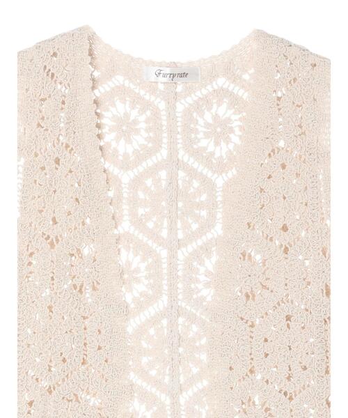 Furryrate（ファーリーレート）の「・furry rate カギ針ロングベスト（ベスト・レディース・ブラック/アイボリー/ライトブラウン・FREE）」の17枚目の写真