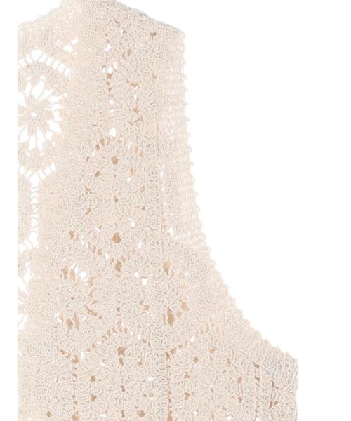 Furryrate（ファーリーレート）の「・furry rate カギ針ロングベスト（ベスト・レディース・ブラック/アイボリー/ライトブラウン・FREE）」の18枚目の写真