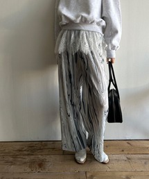 Kotoe（コトエ）の「【セルフカット可能】 レディース カラー マーブル柄 デザイン プリーツパンツ（その他パンツ）」