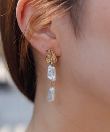 ニュアンスパールロングピアス